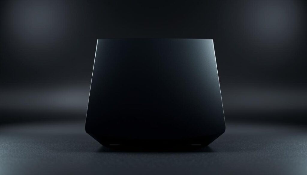 A sleek, modern device with a premium design, the Nvidia Shield TV Pro stands out among Android IPTV boxes. Showcased in a well-lit, high-quality studio shot, the device's smooth matte black finish and clean lines are accentuated by strategic lighting, creating depth and dimension. The camera angle provides a front-facing perspective, allowing the viewer to appreciate the device's compact yet powerful form factor. Subtle details, such as the Nvidia logo and discreet ports, are visible, conveying a sense of technological sophistication. The background is subtly blurred, keeping the focus on the "Premium 8k iptv" device. The overall mood is one of elegance and premium quality, befitting the top-tier Android IPTV box featured in the article.